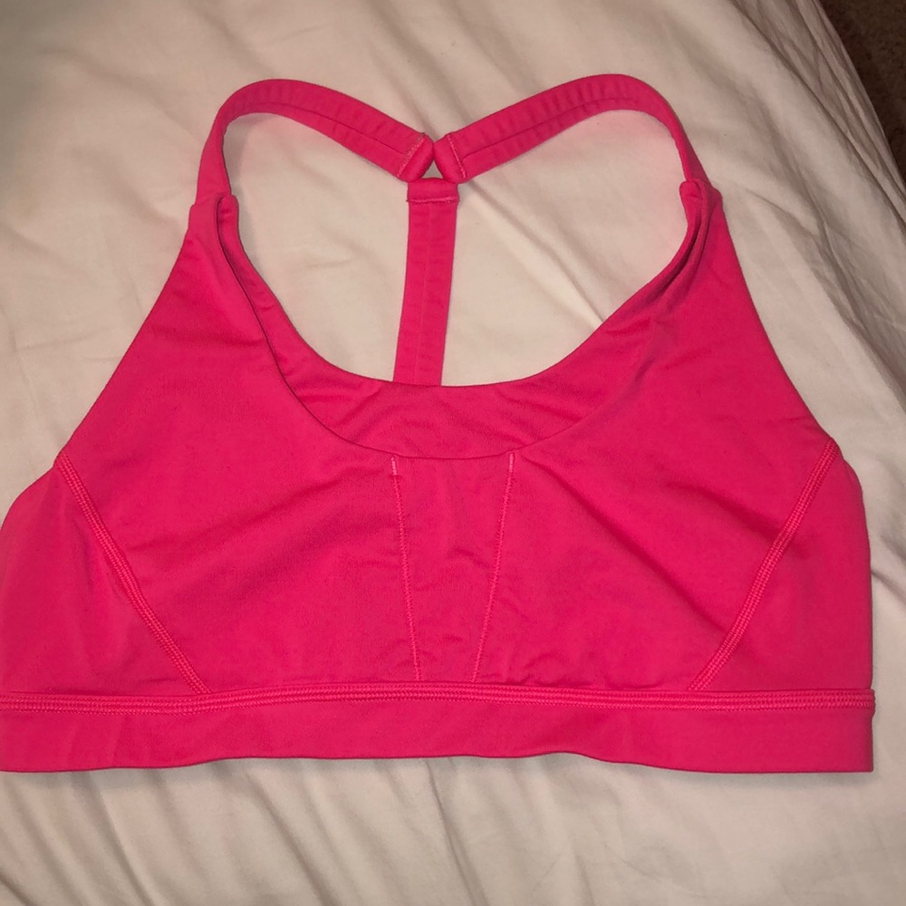 Pink Lululemon Stuff Your Bra sports bra sz 10